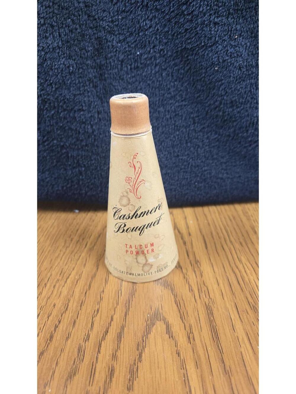 RARE Vintage Cashmere Bouquet WW II Talcum Powder Bottle